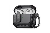 Mobil - Deksel og etui - Tech-Protect X-Carbo Case for AirPods Pro 1 / 2 - Black - 9490713928080