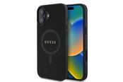 Mobil - Deksel og etui - GUESS Saffiano Classic Logo MagSafe case for iPhone 16 - black - 3666339342401