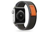 Smartklokke - Tilbehør - Tech-Protect Nylon Strap for Apple Watch 4 / 5 / 6 / 7 / 8 / 9 / SE / Ultra 1 / 2 (42/44/45/49 mm) - Black & Orange - 9490713929742