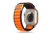 Smartklokke - Tilbehør - Tech-Protect Nylon Pro Strap for Apple Watch 4 / 5 / 6 / 7 / 8 / 9 / SE / Ultra 1 / 2 (42 / 44 / 45 / 49 mm) - Black & Orange - 9490713930250