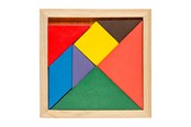 Puslespill - Duckiez Wooden Tangram Puzzle 7 pcs. Tre - 8709