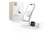 Mobil - Adaptere og ladere - Tech-Protect QI15W-A22 Inductive MagSafe Charger with 3in1 MagSafe Stand for Smartphone / Apple Watch / AirPods - White - 9490713930977