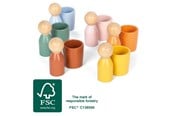 Babyleker - Small Foot - Wooden Montessori Sorting Cup with Figures - 12813