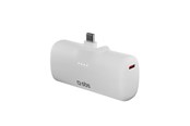 Nødlader - SBS EcoPower 5000 mAh 10W Powerbank with Built-in USB-C Port - White Nødlader - Hvit - 5000 mAh - TEBB5000PLUGWGRS