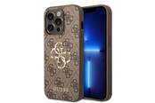 Mobil - Deksel og etui - GUESS GUHCP15X4GMGBR iPhone 15 Pro Max 6.7" brown/brown hardcase 4G Big Metal Logo - 3666339171537