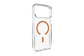 Mobil - Deksel og etui - Puro Lite Mag TPU+PC Case Compatible with MagSafe for iPhone 17 Pro Max - Transparent with Orange Ring - PUIPC17P69LITEMORA