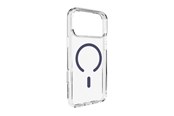 Mobil - Deksel og etui - Puro Lite Mag TPU+PC Case Compatible with MagSafe for iPhone 17 Pro Max - Transparent with Blue Ring - PUIPC17P69LITEMDKBL