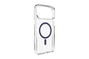 Mobil - Deksel og etui - Puro Lite Mag TPU+PC Case Compatible with MagSafe for iPhone 17 Pro - Transparent with Blue Ring - PUIPC17P63LITEMDKBL
