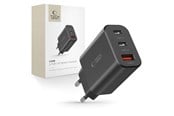 Mobil - Adaptere og ladere - Tech-Protect NC30W AC Charger 2x USB-C PD 30W / USB-A QC 3.0 - Black - 9490713935231