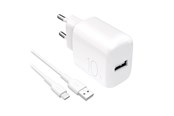 Mobil - Adaptere og ladere - Puro PROLITE 10W USB-A wall charger + USB-A - USB-C cable 1.2m - white - PUTCUSBA10WDYKACWHI