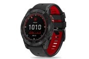 Smartklokke - Tilbehør - Tech-Protect IconBand Pro Strap for Garmin Fenix 3 / 5X / 3HR / 5X Plus / 6X / 6X Pro / 7X - Black & Red - 9319456605082