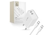 Mobil - Adaptere og ladere - Tech-Protect C35W AC Charger 2x USB-C PD 35W with USB-C / USB-C cable - white - 9319456605570