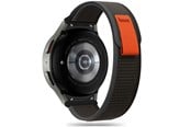 Smartklokke - Tilbehør - Tech-Protect Nylon Strap for Samsung Galaxy Watch 4 / 5 / 5 Pro / 6 / 7 / FE - Black & Orange - 9319456607512