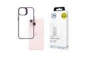 Mobil - Deksel og etui - 3mk Satin Armor Case+ Purple for Apple iPhone 15 - transparent - 5903108592796