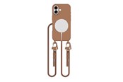 Mobil - Deksel og etui - Tech-Protect MagNecklace MagSafe Case with Lanyard for iPhone 16 - Brown - 5906302311927