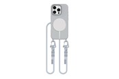 Mobil - Deksel og etui - Tech-Protect MagNecklace MagSafe Case with Lanyard for iPhone 16 Pro Max - Gray - 5906302311989