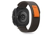 Smartklokke - Tilbehør - Tech-Protect Nylon Strap for Samsung Galaxy Watch Ultra (47mm) - Black & Orange - 5906302312382