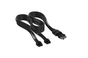 Strømkabel (intern) - Corsair Elite Premium Individually Sleeved 2x 8-Pin to PCIe 12V-2x6 600W (Type 5) - Svart - CP-8920427