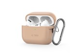Mobil - Deksel og etui - Tech-Protect Silicone Hook Case for Apple AirPods Pro 1/2 - Beige - 5906302313280