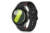 Smartklokke - Tilbehør - Tech-Protect Silicone Sport Strap for Samsung Galaxy Watch 4 / 5 / 5 Pro / 6 / 7 / FE - Black - 5906302313389