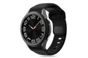 Smartklokke - Tilbehør - Tech-Protect Silicone Line Strap for Samsung Galaxy Watch 4 / 5 / 5 Pro / 6 / 7 / FE - Black - 5906302313600