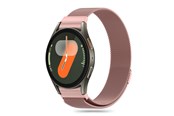 Smartklokke - Tilbehør - Tech-Protect MilaneseBand Strap for Samsung Galaxy Watch 4 / 5 / 5 Pro / 6 / 7 / FE - Pink - 5906302313792