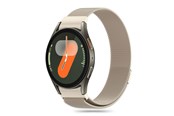 Smartklokke - Tilbehør - Tech-Protect MilaneseBand Strap for Samsung Galaxy Watch 4 / 5 / 5 Pro / 6 / 7 / FE - Gold - 5906302313808