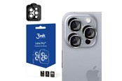 Mobil - Beskyttelsesglass - 3mk Lens Protection Pro Camera Cover with Titanium Frame for iPhone 16 Pro / 16 Pro Max - 5903108588591