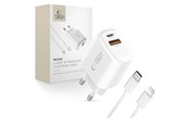 Mobil - Adaptere og ladere - Tech-Protect NCA30 PD 30W QC3.0 USB-A / USB-C + USB-C / Lightning Cable 100cm - White - 5906302318735