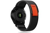 Smartklokke - Tilbehør - Tech-Protect Nylon Strap for Garmin Fenix 5 / 6 / 6 Pro / 7 - Black & Orange - 9319456606751