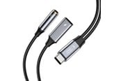 USB - Tech-Protect UltraBoost USB-C Cable (Male) PD 60W 6A / Mini Jack 3.5mm (Female) - USB-C (Female) - Black - 9319456607383
