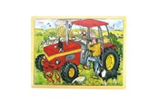 Puslespill - Bigjigs Wooden Tractor Jigsaw Puzzle - 20 pcs. Tre - BJ744