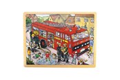 Puslespill - Bigjigs Wooden Jigsaw Puzzle Fire Truck - 24 pcs. Tre - BJ742