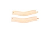 Treleker - Bigjigs Wooden Rails - Curved Rails - 2 pcs. - BJT173