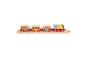 Treleker - Bigjigs Wooden Vegetable and Fruit Train - 6-piece. - BJT180