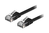 Nettverkskabel - Deltaco patch cable - 10 m - black - Svart - 10m - TP-610S-FL
