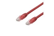 Nettverkskabel - Deltaco patch cable - 50 cm - red - Rød - 0.5m - TP-60RAU