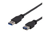 USB - Deltaco USB3-241 - USB extension cable - USB Type A to USB Type A - 1 m - USB3-241