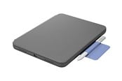Tastatur - Logitech Rugged Folio - keyboard and folio case - QWERTZ - Swiss - graphite Input Device - Tastatur & Foliosett - Sveitsisk - Grå - 920-011202