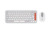 Tastatur - Logitech POP Icon Combo - Tastatur & Mussett - Tysk - Hvit - 920-013107