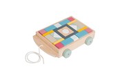 Babyleker - Bigjigs Wooden Block Wagon - 29 pcs. - 35003