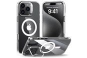 Mobil - Deksel og etui - Tech-Protect MagStand MagSafe Case for iPhone 16 Pro - Transparent - 5906302375844