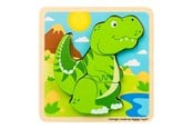 Babyleker - Bigjigs Wooden Shape Puzzle T-Rex - 4 pcs. - 38036