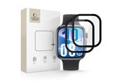 Mobil - Beskyttelsesglass - Tech-Protect Glass Flex+ 2-pack Hybrid Glass for Huawei Watch Fit 4 - Black - 5906302319060