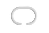 Baderomstilbehør - Croydex C-shaped shower curtain rings - White - 12 pcs. - AK142122