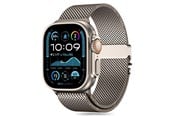 Smartklokke - Tilbehør - Tech-Protect Milano Strap for Apple Watch 6 / 7 / 8 / 9 / 10 / SE / Ultra 1 / 2 (44 / 45 / 46 / 49 MM) - Titanium - 5906302370634