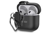 Mobil - Deksel og etui - Tech-Protect Slim Hook Case for AirPods 4 - Black - 5906302371198