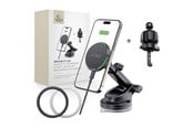 Mobil - Adaptere og ladere - Tech-Protect MM15W-V7 QI2 Car Mount with Induction Charger - Black - 5906302375899