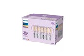 LED-lyspære - Philips LED-lyspære P45 4,3W/827 (40W) Clear 6-pack E14 - 929001890494