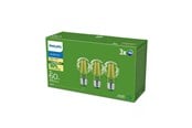 LED-lyspære - Philips LED-lyspære Ultra Efficient A60 4W/827 (60W) Clear 3-pack E27 - 929003623593